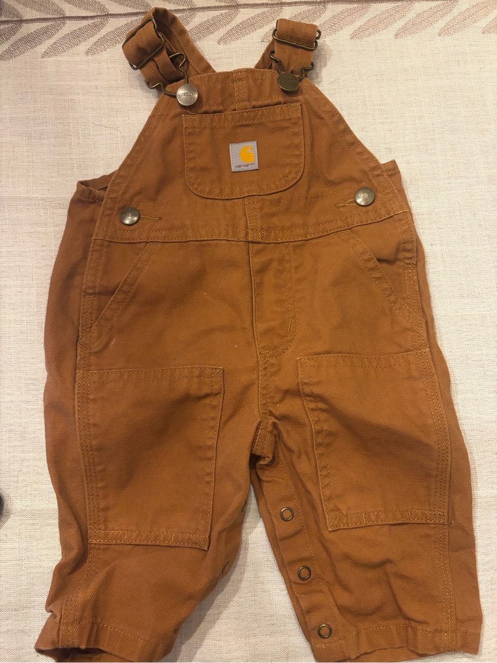 Carhartt Kids' Tan Brown Duck Canvas Overalls